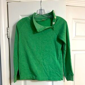 Green Button Collar Sweatshirt, kids size 10. New w/o tags